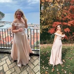 REFORMATION Verbena Maxi Dress in Champagne Coquette bridesmaid Size 4 Petite